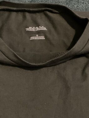 wild fable Black Short Sleeve Crew Neck Tee